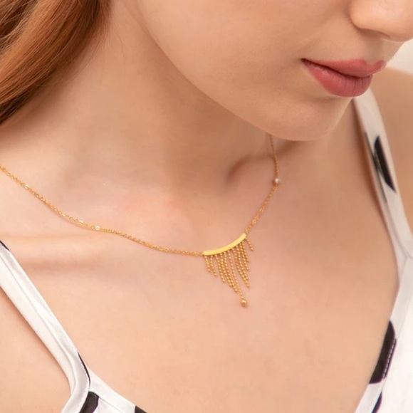 💛Gold plated tassel necklace - Picture 4 of 6